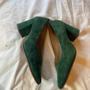 Naturalizer Womens Pumps Green Suede Heels